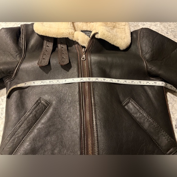 Brown Shearling B3 Bomber Aviator Jacket - Picture 6 of 15